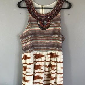 Lucky brand boho festival beaded dress Large